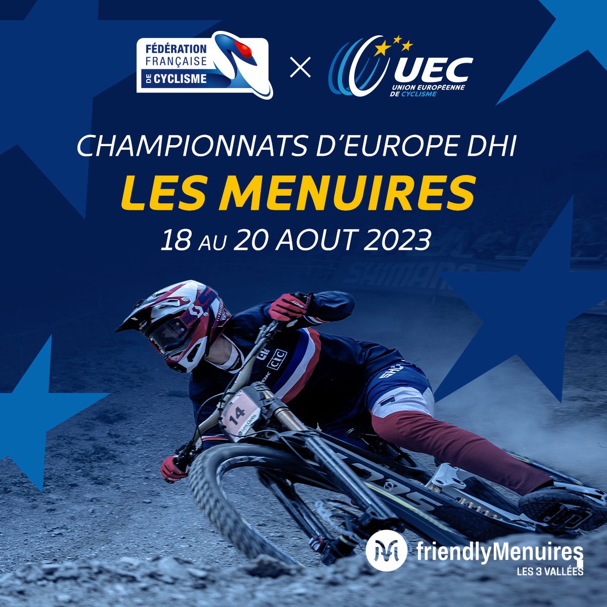 FFCyclisme's tweet photo. 🇪🇺 Les Championnats d'Europe de DHI déboulent aux Menuires du 18 au 20/08 🙌
@UEC_cycling
#europe #menuires #pilotes #international #vtt #descente https://t.co/oSLpwvlSFI