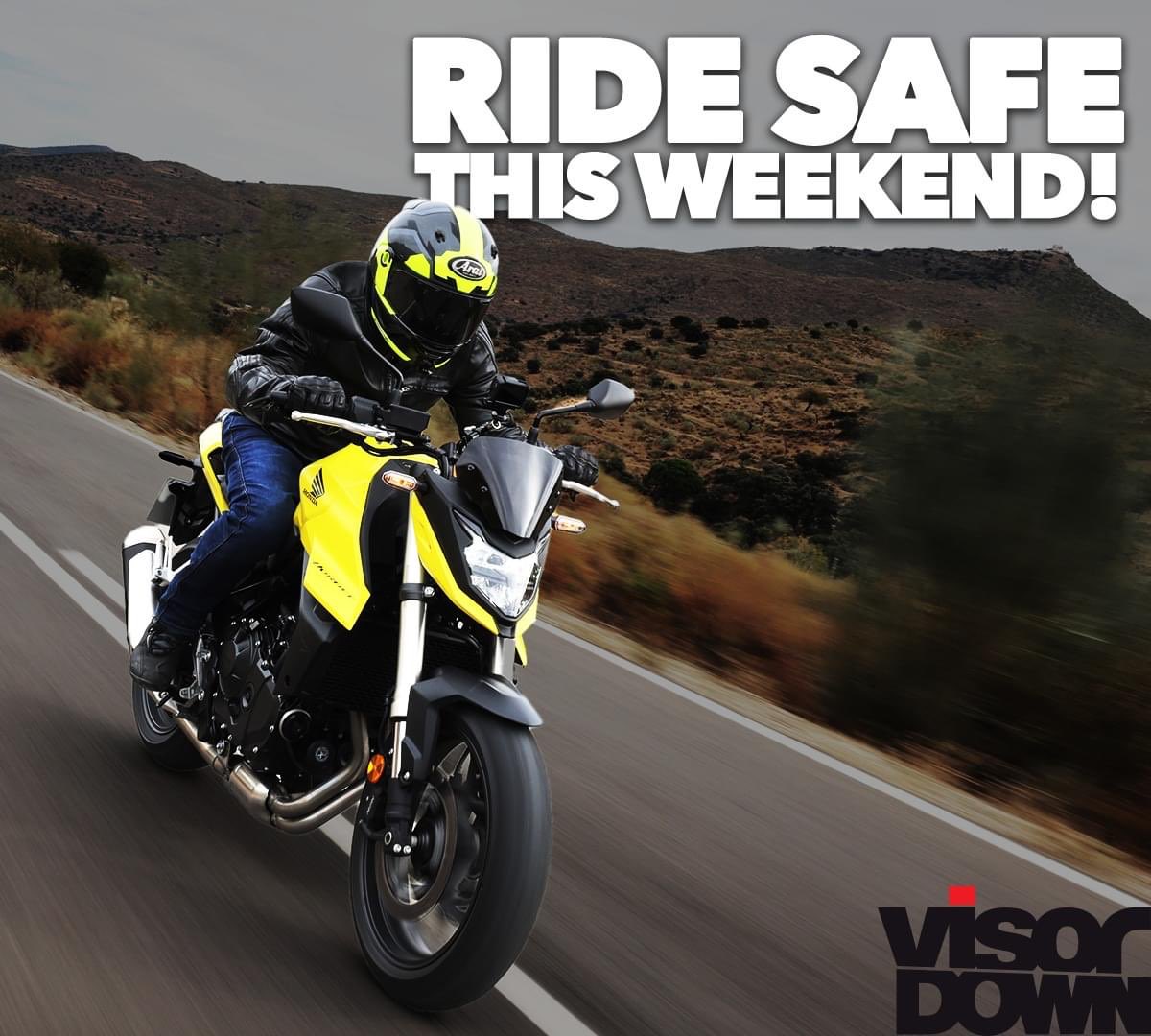 It's bank holiday weekend - and the weather is looking good.
Enjoy it, but take it steady. Especially if this is your first outing this year! 👍

#RideSafe #ThinkBike #Visordown
