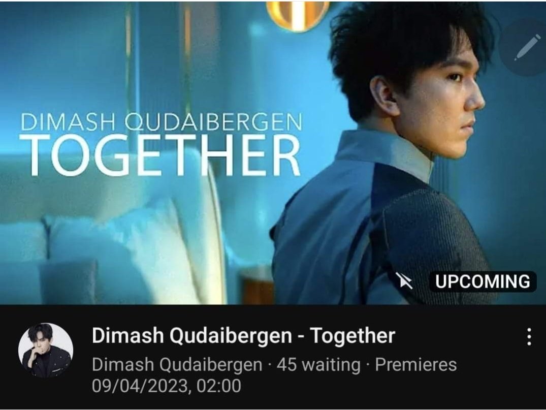 Dears, the countdown for Dimash's new music video TOGETHER has started 🌟

#TogetherByDimash 
#TogetherMV
#DimashOnYoutube
#Dimash
#NewRelease
@dimash_official

youtu.be/ujamXIuLcFM