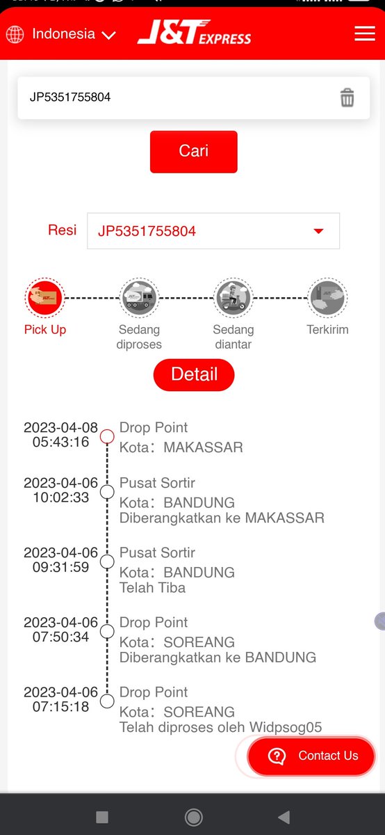 aizthai's tweet photo. @jntexpressid mohon infonya min, kenapa paket saya diberangkatkan ke Makassar, sedangkan tujuan pengiriman Batam, Kepri? 

Terimakasih sebelumnya https://t.co/3r0PNlrSTR