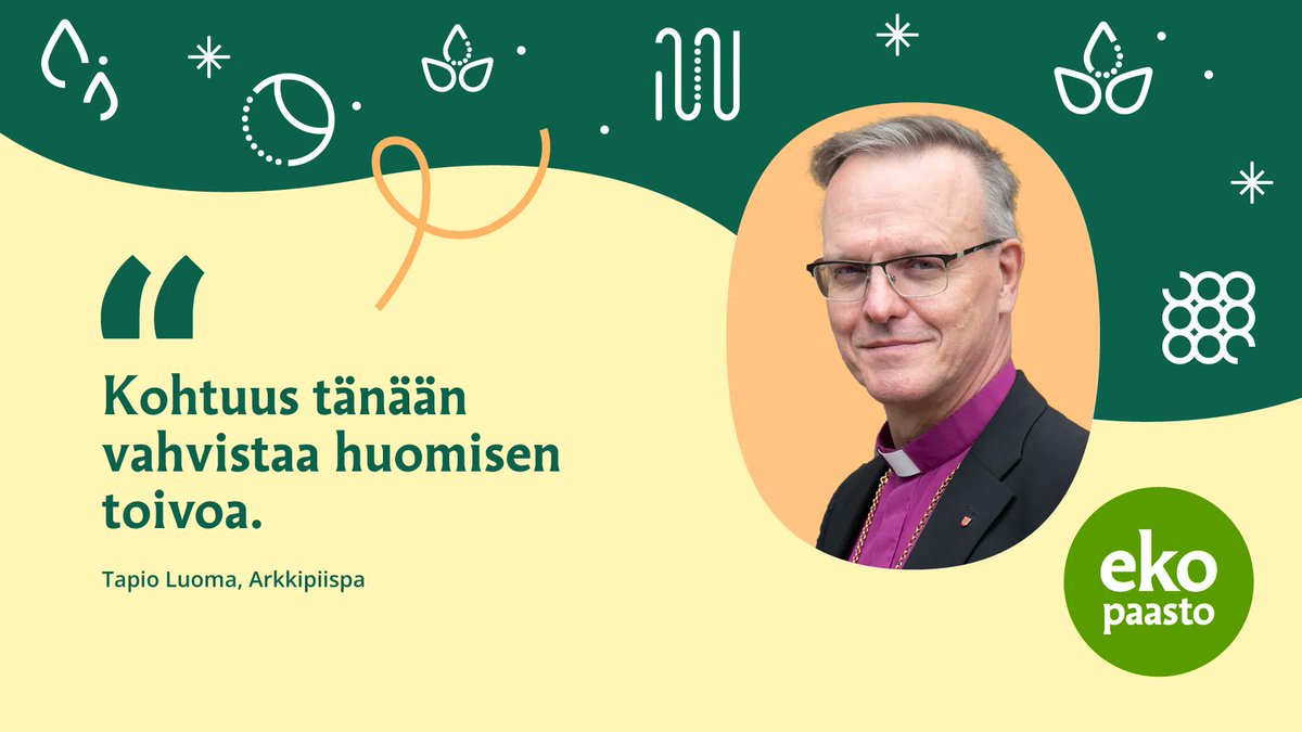 Ekopaasto on kohtuuden kokeilua, lähimmäisen huomioimista, toivoa: yhdessä voimme vaikuttaa. Nyt on aika kiittää #ekopaasto'ilijoita paastomatkasta, kiitos <a href="/Marttaliitto/">Marttaliitto</a> ja <a href="/SYKEinfo/">Suomen ympäristökeskus</a> ja viisaat kohtuullisuuden puolestapuhujat <a href="/LuomaTapio/">Arkkipiispa Tapio Luoma</a> <a href="/MarttaManna/">Marianne Heikkilä</a> ja <a href="/Leif_Sch/">Leif Schulman</a> 💚 <a href="/kirkko_evl/">Suomen ev.lut.kirkko</a>
