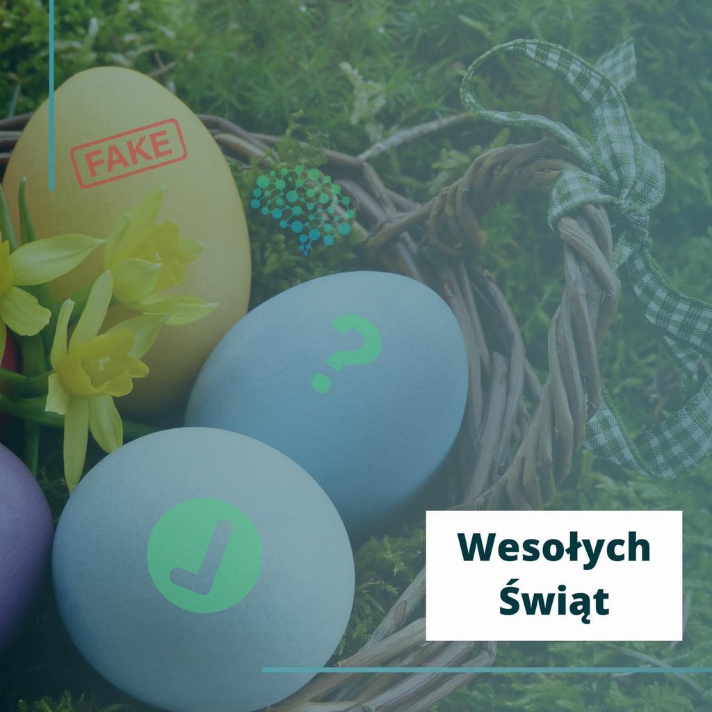 mediacheckpl's tweet photo. Życzymy Wszystkim naszym odbiorcom spokojnych i radosnych Świąt Wielkanocnych!🥚 
Aby w tym czasie pojawiło się jak najmniej dezinformacji przy rodzinnych spotkaniach, zaś zdrowie i pogoda ducha nigdy Was nie opuszczały ❤️ https://t.co/pl30B0ICIm