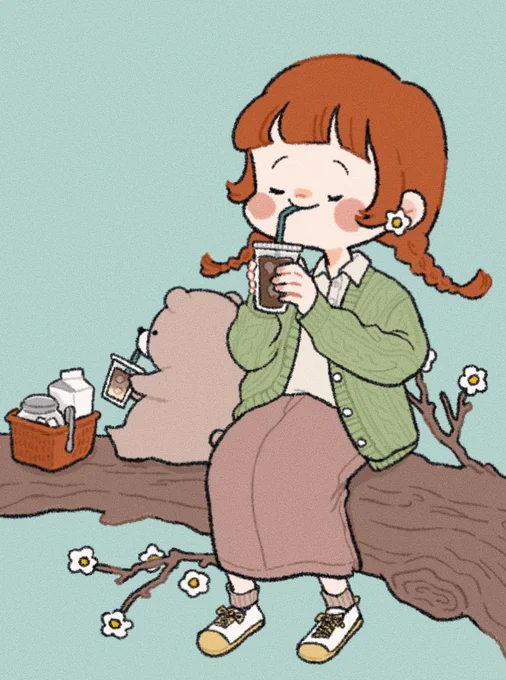 coffee break#絵かきさんと繋がりたい #イラスト #ゆるいイラスト#シンプルイラスト 
