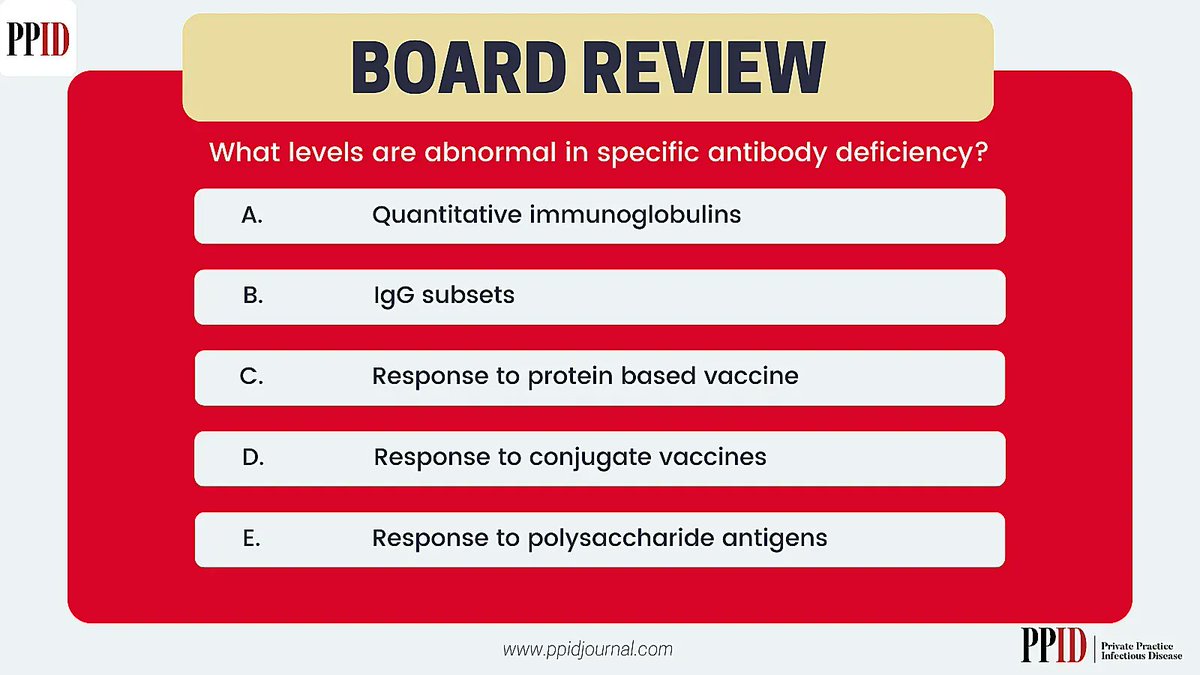 What is Specific Antibody Deficiency? Learn more @PPIDJournal #BoardReview about this and many other board review topics. #SAD #primaryimmunodeficiency #vaccines 

ppidjournal.com/board-review/