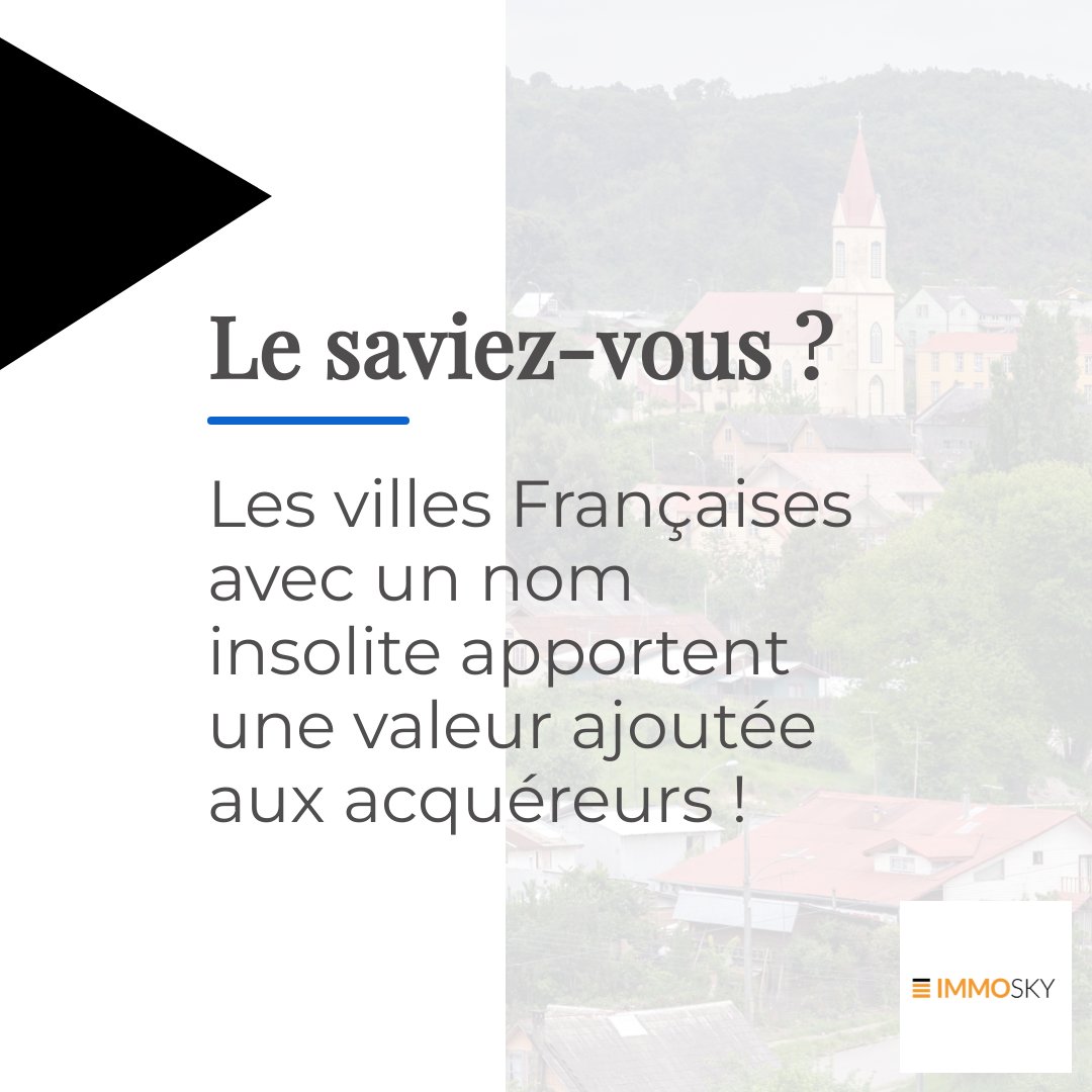 ImmoskyM's tweet photo. La France regorge de #villes et villages aux noms amusants ! Leur originalité apportent une valeur ajoutée aux #biens #immobiliers, de par leur attactivité. 🤓 🏦
Et vous, avez-vous déjà vécu dans une ville avec un nom amusant ? ⬇
#Immobilier #Immosky57 #Professionnel #Vente https://t.co/NIUKi6gvrm
