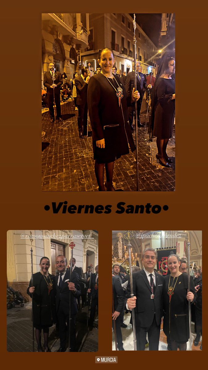 Anoche representando a mi Cofradia <a href="/PerdonLaAlberca/">Cofradia Stmo. Cristo del Perdón</a> en <a href="/santosepulcro/">Cofradía del Santo Sepulcro (Murcia)</a>.

Un #ViernesSanto procesionando por la calles de #Murcia con la inmejorable compañía del Pregonero de la #SSantaLaAlberca <a href="/ParraServet/">Ramón Sánchez-Parra Servet</a> y <a href="/jpachecomendez/">Jesús Pacheco</a> 🌟