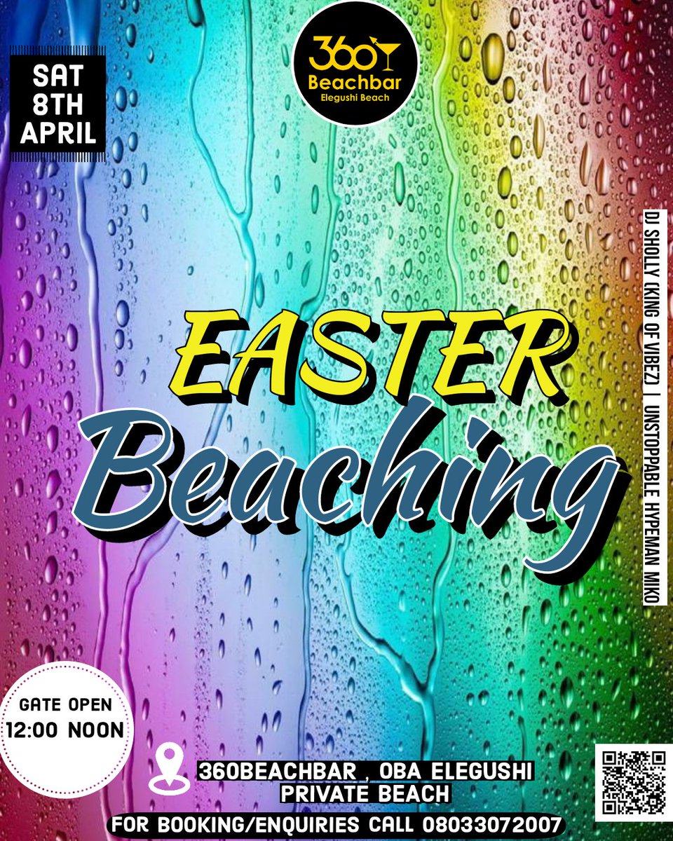 360beachbar1's tweet photo. Join us today ..  let's have fun @360beachbar , @elegushibeachlagos 

With dj Sholly . It gonna be fun fun fun. 

EASTER BEACHING SATURDAY. https://t.co/mRlVIKj7FF