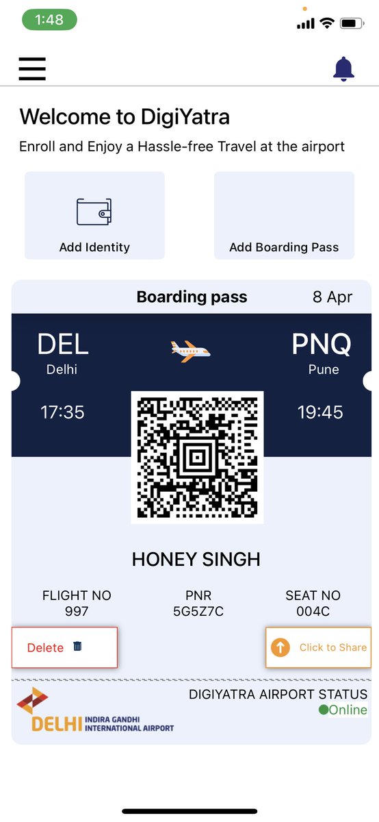honeytech's tweet photo. This DigiYatra app showed wrong data of boarding time (5:35 pm instead of 2:20pm) for my @airvistara flight and I just missed it. Don’t just rely on DigiYatra. Whom to blame apart from me? Is this also happened with anyone else ? 

@airvistara please see if you can help! https://t.co/uHl96AbBOT