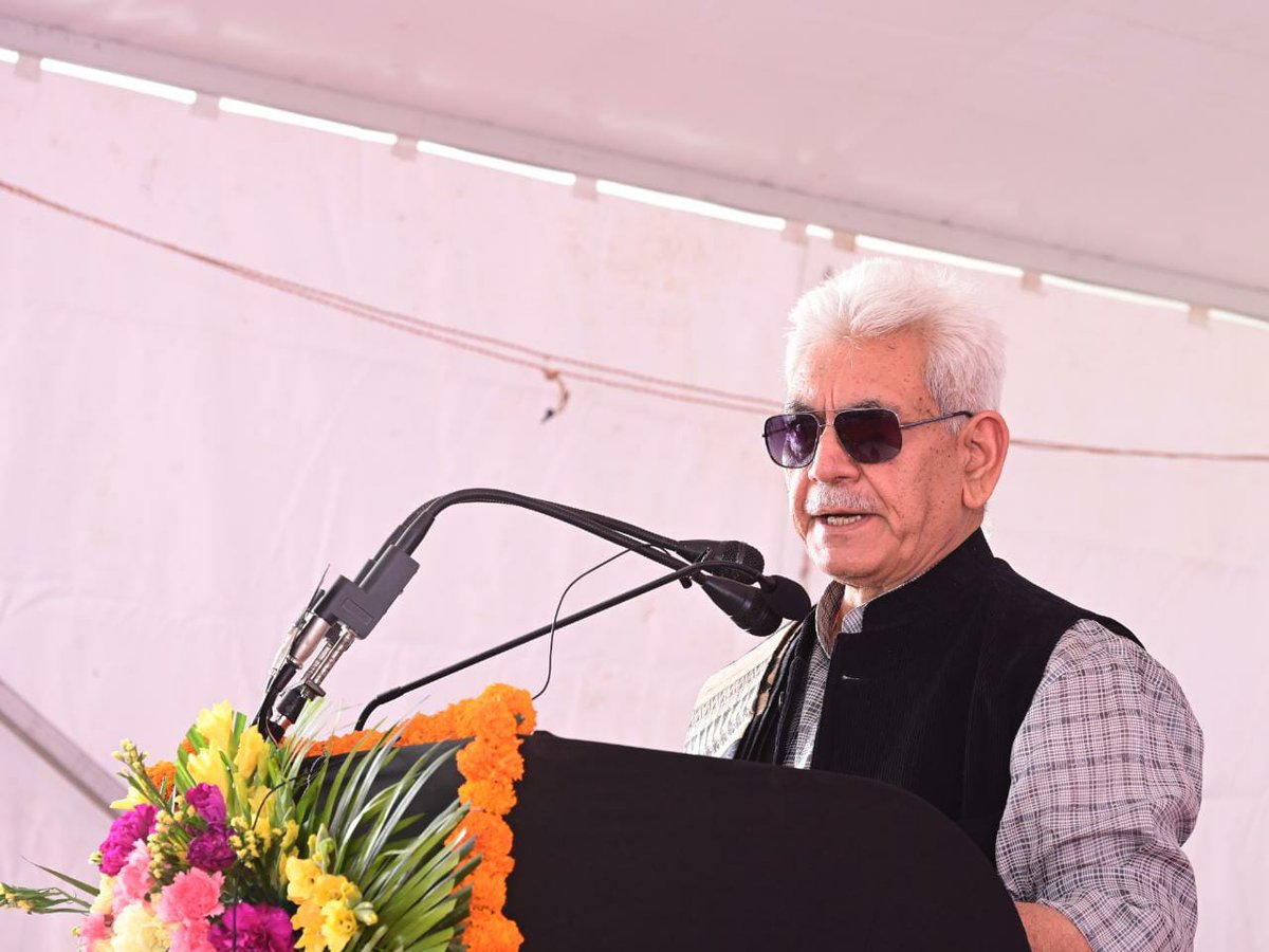 OfficeOfLGJandK's tweet photo. Inaugurated Tulip Garden at Sanasar, the first such park for Jammu Division. The Garden spread over 40 Kanals with 2.75 Lakh Tulip Bulbs of 25 different varieties, situated amid lush green woods in Ramban district will provide major impetus to tourism &amp; trade activities. https://t.co/GR0ULxndBE