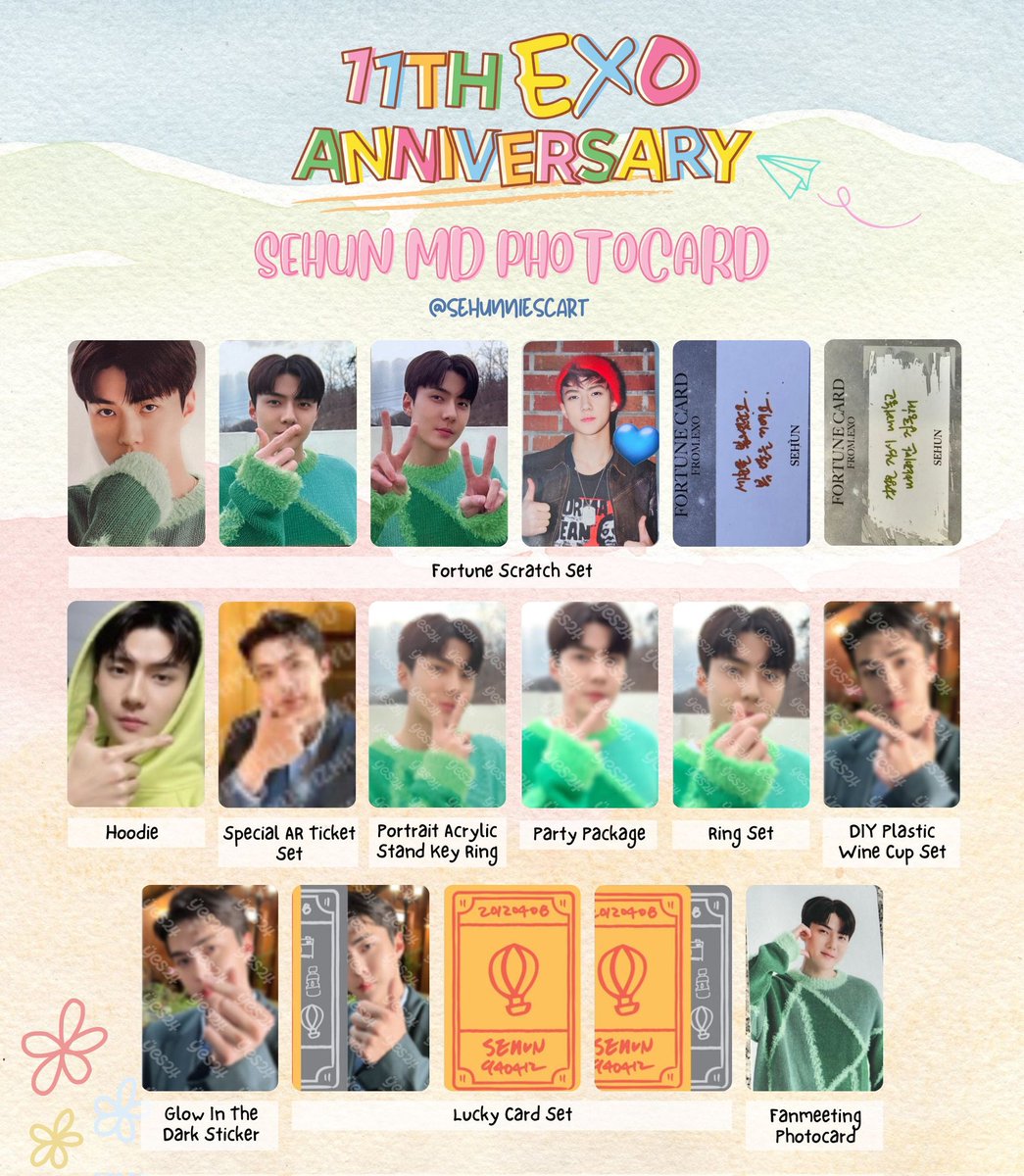 sehunniescart's tweet photo. ೃ⁀➷ sehun exo 11th anniversary md photocard template .ೃ࿐

- feel free to save / use
- do not remove my username
- will update once i found clearer scans

# 1st 2nd merchandise lineup https://t.co/TzubAEPTF1