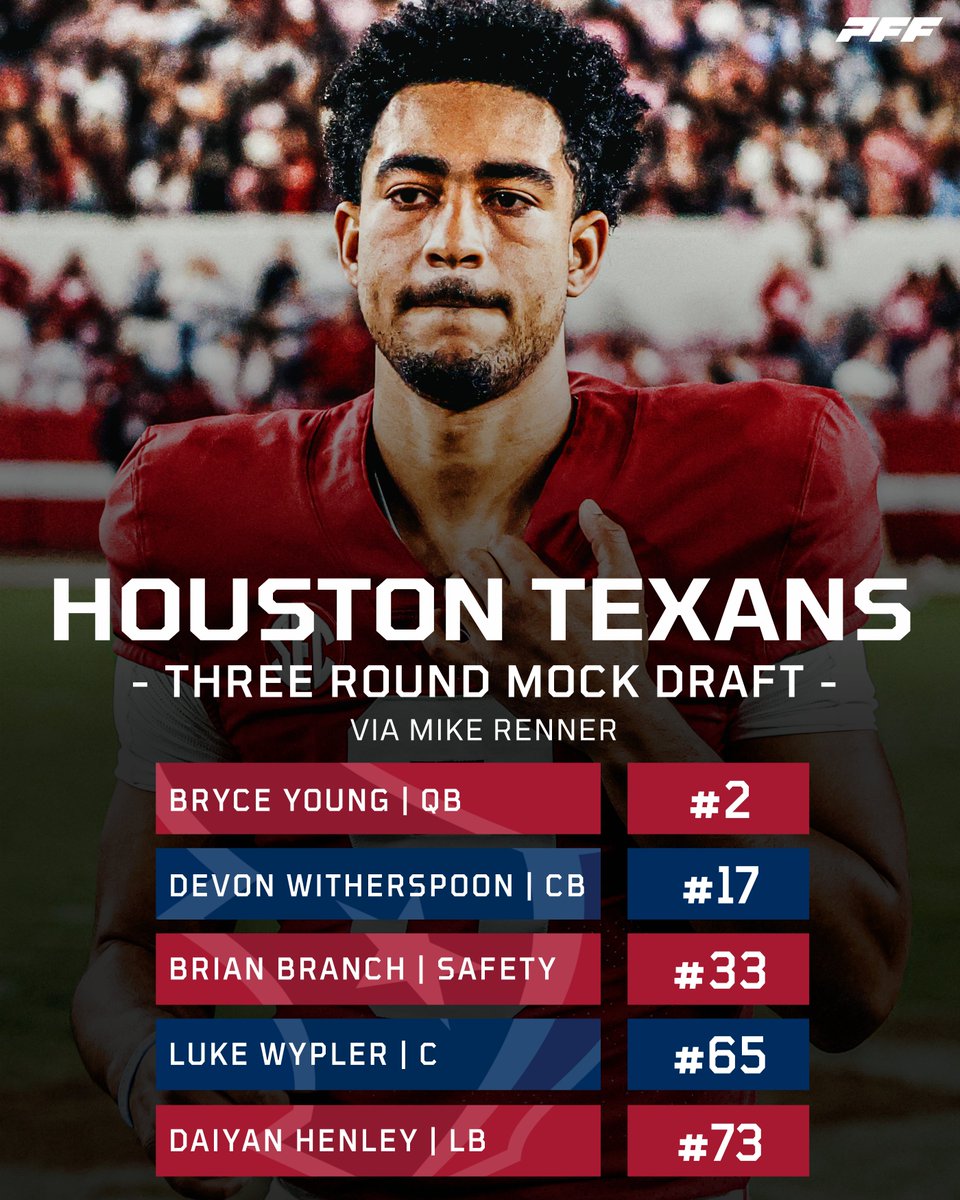 PFF on Twitter: 'Texans' three-round mock draft, per @PFF_Mike   / Twitter
