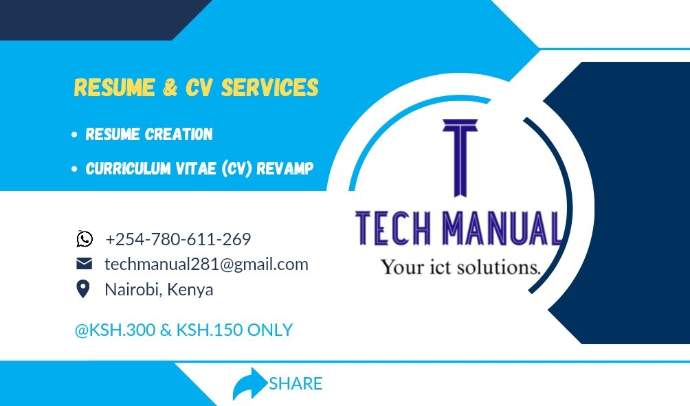 techmanual_'s tweet image. Contact us for a perfect resume and CV revamp services.
#techmanual 
#technology 
#Resume