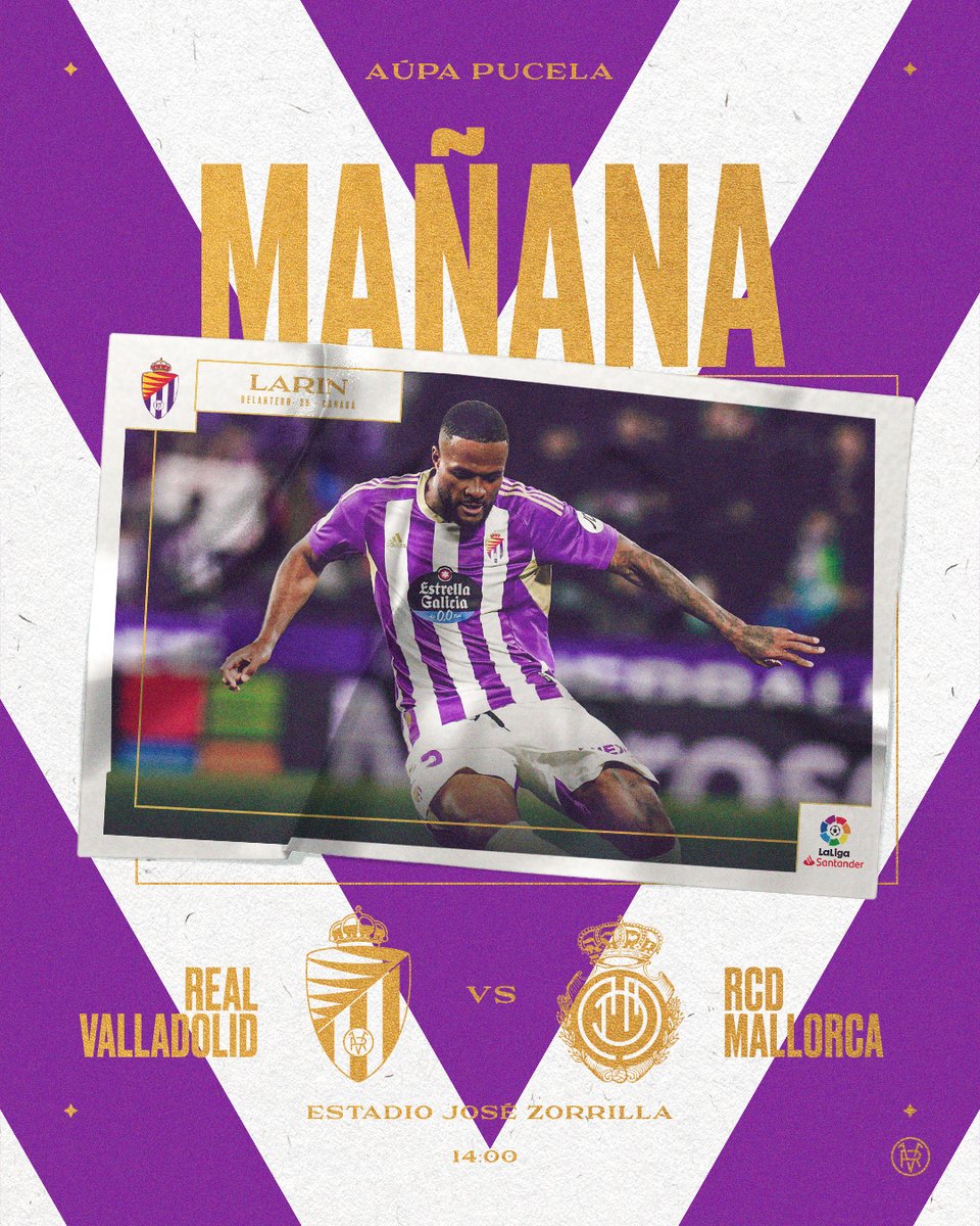 MAÑANA contamos con todos en Zorrilla.
#RealValladolidRCDMallorca