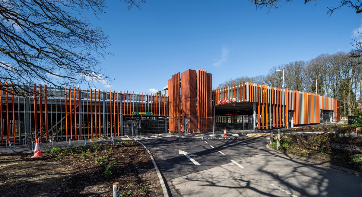 The Contrasol team have just completed another Car Park project.
The design concept uses our vertical fins at a consistent pitch but varying angles to maintain consistency and rhythm across the facades. 
#Brisesoleil #Carparks #facades