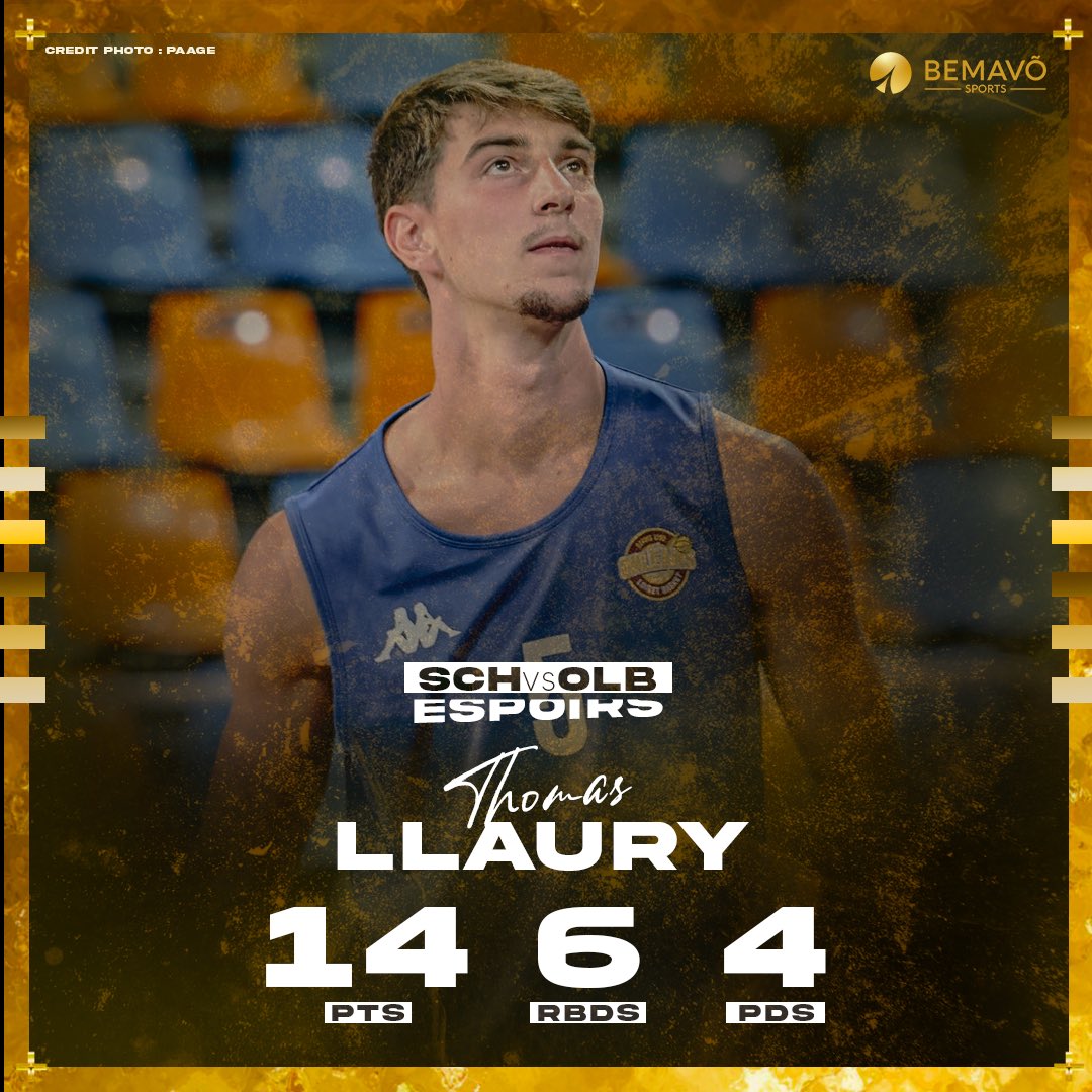Belle performance de Notre Soldat Thomas Llaury (<a href="/LlauryThomas/">Llaury Thomas</a>) avec Espoirs <a href="/OLB45/">OrléansLoiretBasket</a> qui s'incline face à Espoirs Saint-Chamond
#EspoirsProB #SoldatDeLinfini #BemavoArmy