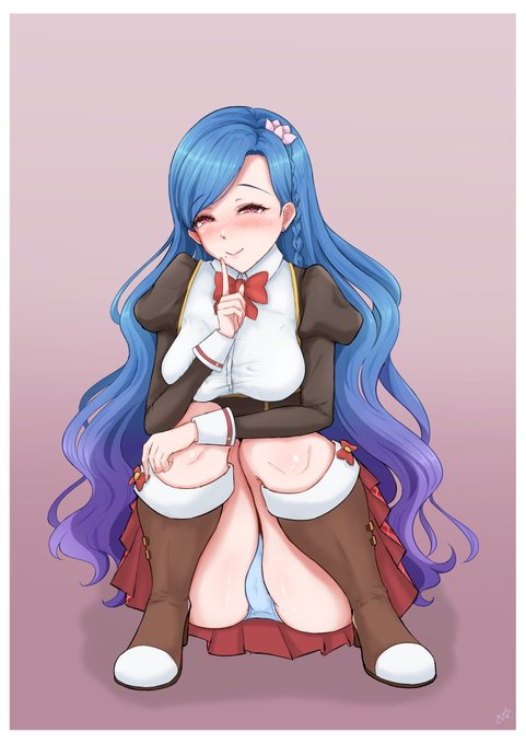 目の前でしゃがまれたい絵です 