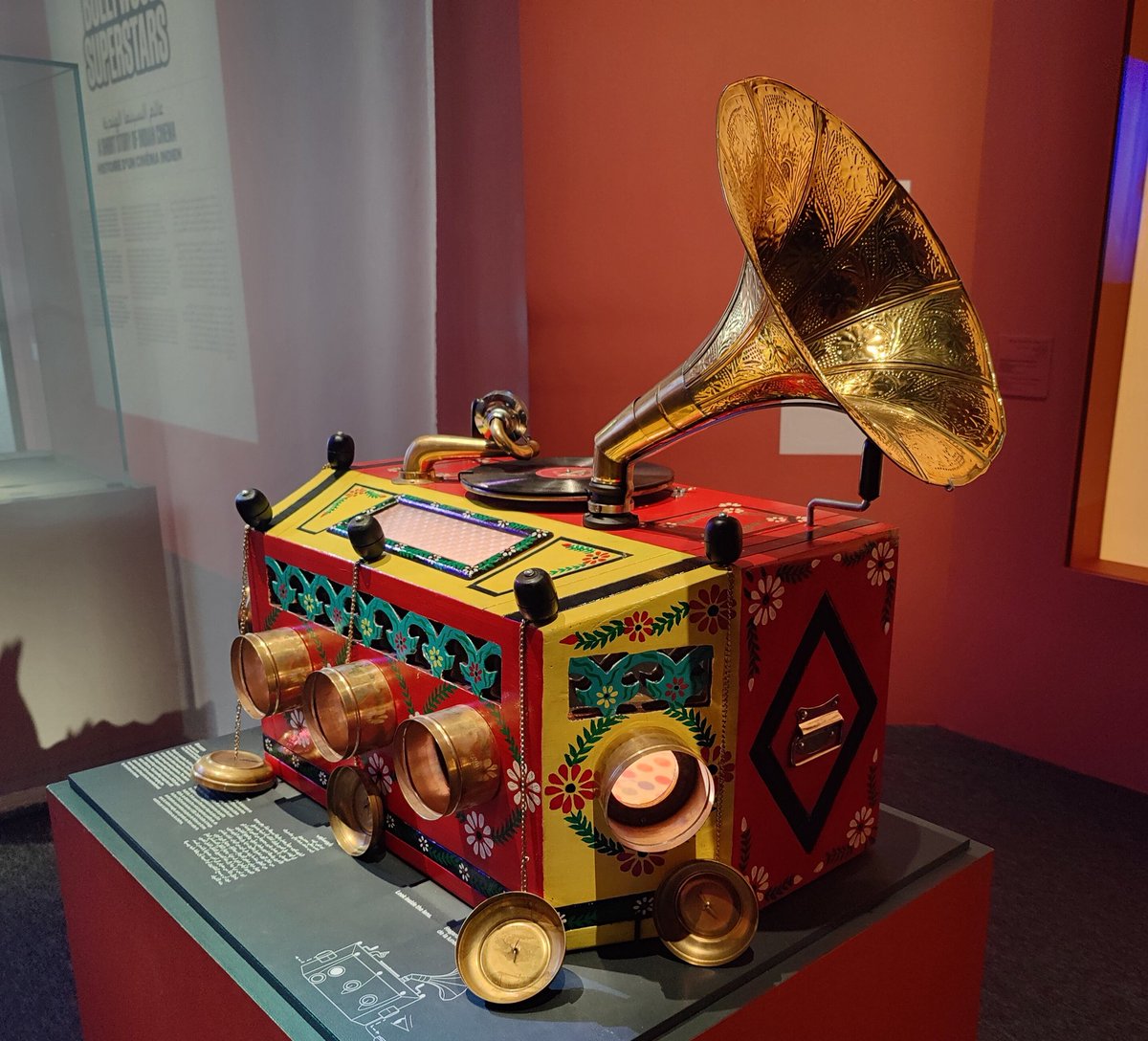 Beautiful bioscope from New Delhi at the Bollywood exhibition at Louvre Abu Dhabi. 
Thinking of you <a href="/kenbioscope/">Kennington Bioscope</a> <a href="/TheVITOProject/">The VITO Project Queer Film Club</a> <a href="/CinemaMuseum/">The Cinema Museum</a> <a href="/FHF_Official/">Film Heritage Foundation</a>