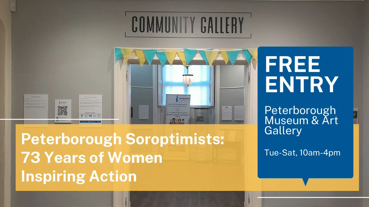 ⏳ One week left to see our exhibition at <a href="/PboroMuseum/">Peterborough Museum & Art Gallery</a> ! From where it all began to where the club is now, it showcases who we are, what we’ve achieved, and what #Soroptimism is all about.
Pop in before it’s too late😉
#whysoroptimist #peterboroughuk #womensclub