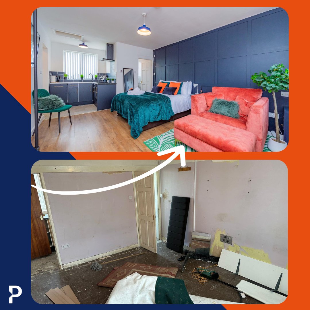 progperty's tweet image. Another incredible transformation from one of our community members, Jennifer Emery! 
The difference is UNBELIEVABLE.
Would you be happy to be stay here for a weekend away?! We certainly would 😍
#propertytransformation #propertyrenovation #propertytour #servicedaccommodation