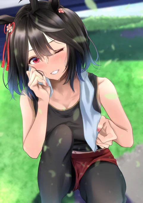 明日もトレーニング付き合ってくださいね #ウマ娘 #キタサンブラック 