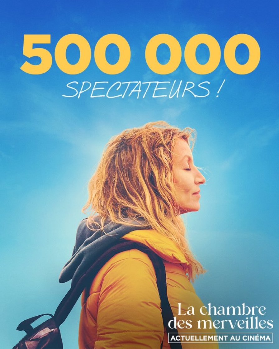 #LaChambreDesMerveilles de <a href="/lisazuelos/">lisa azuelos</a> dépasse les 500.000 entrées 🙌 C’est le 9ème film français à y parvenir en 2023 👏 cc <a href="/SNDfilms/">SND</a> <a href="/Alexandra_Lamy/">Alexandra Lamy</a>