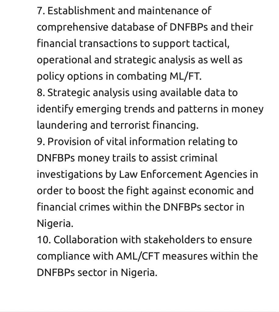 baddest_cash's tweet image. The Special Control Unit Against Money Laundering (SCUML) is in charge of overseeing, controlling, and monitoring the operations of Nigeria&apos;s Designated Non-Financial Businesses and Professions (DNFBPs). 

#SCUML #EFCC