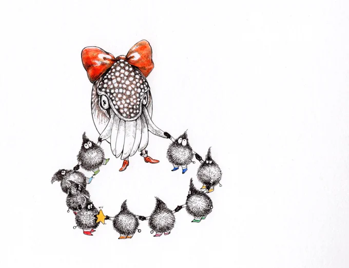 「みんなで丸つくろ」#イラスト 
