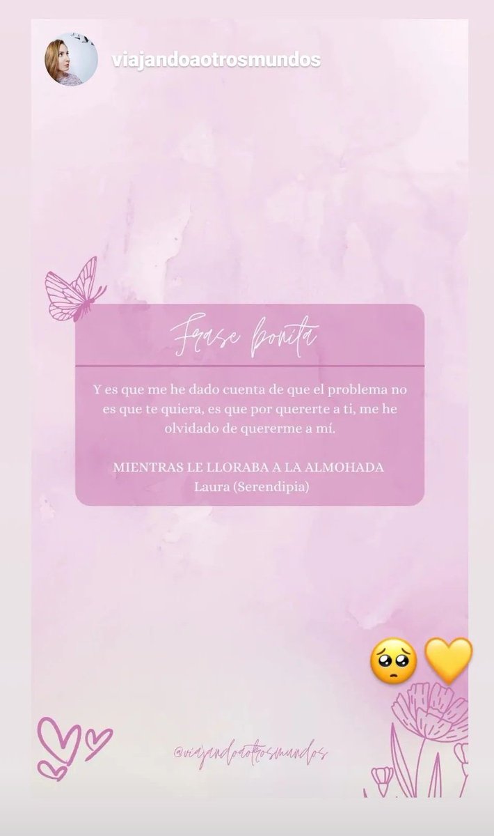 El otro día <a href="/Viajandoaotrosm/">Toñi Fernández</a> compartió esta frase de mllala y me hizo muchísima ilusión 💛
