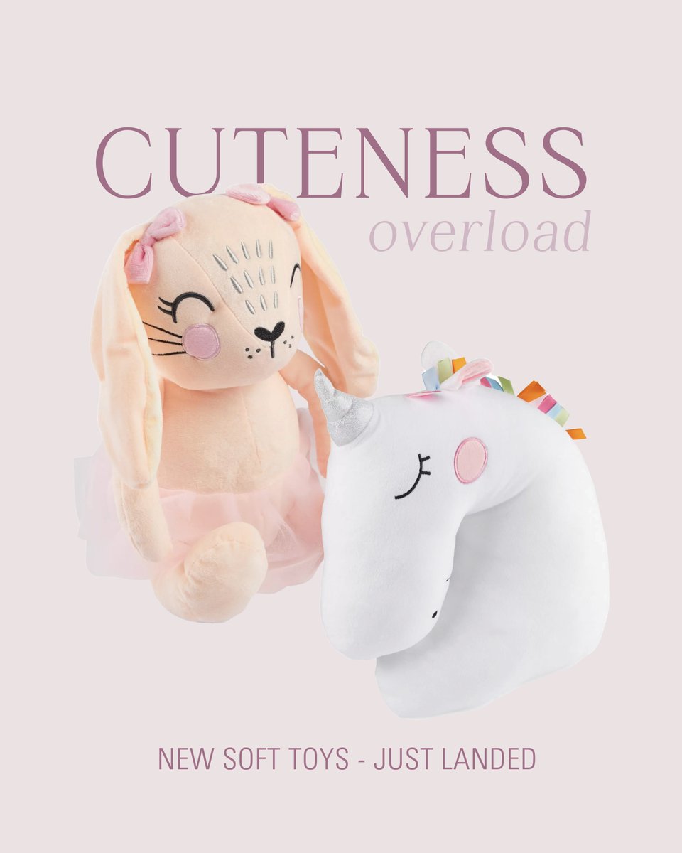 Cuteness overload 🐇🦄 

Now available in-store and online at Loads of Living.

Pink Bunny Soft Toy - R280 (3084986)
Unicorn White Plush Toy - R190 Was R280