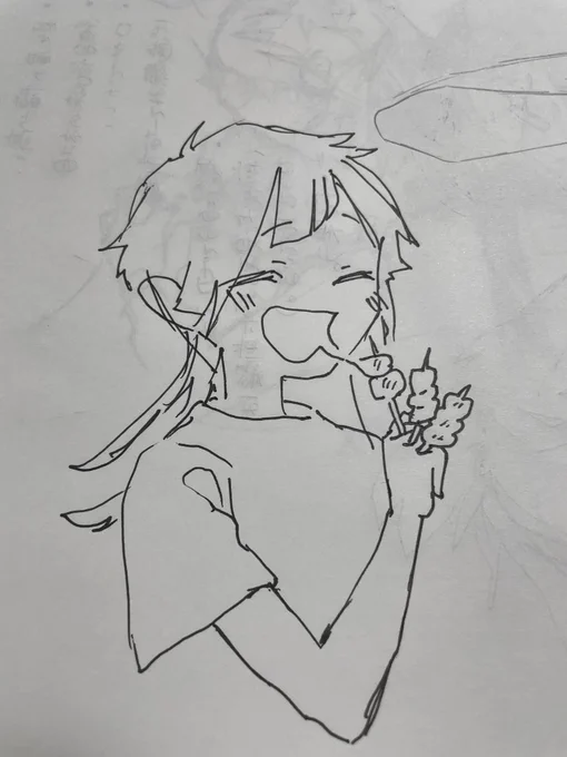 焼きマシュマロ食ってる落書きあるんだよな 