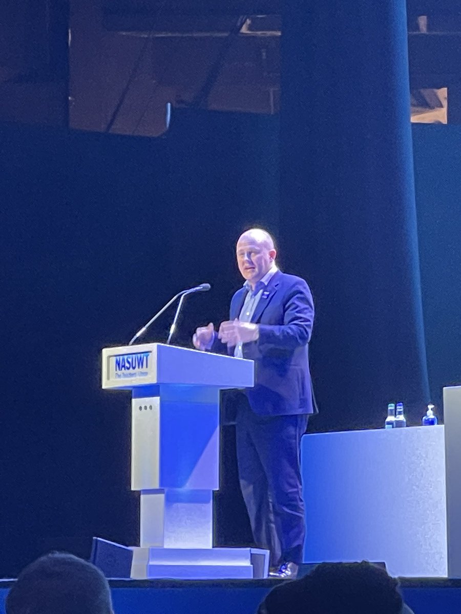 <a href="/nowak_paul/">Paul Nowak</a> addressing #NASUWT23. It’s a privilege to listen to Paul two weekends in a row. An inspirational speech calling for positive transformational change. <a href="/NASUWT/">NASUWT</a>
