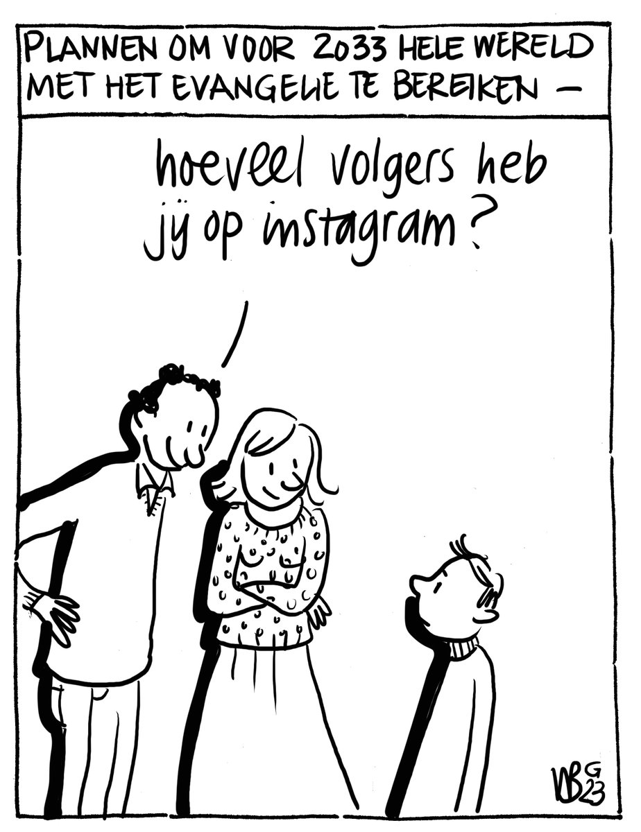 De Willeke (<a href="/willekebrouwer/">willeke brouwer</a>) van vandaag: Plannen om voor 2023 hele wereld met het evangelie te bereiken. 
nd.nl/geloof/geloof/…