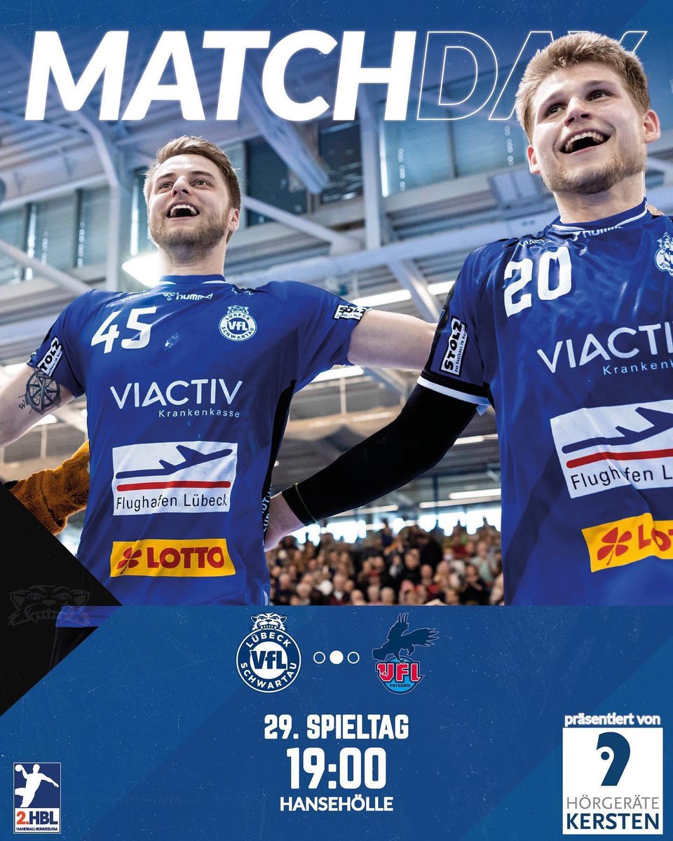 VfL Lübeck-Schwartau (@vfl_luebeck) on Twitter photo 🔥🔥 Matchday in der Hansehölle!💥💥
🆚 <a href="/VfLPotsdam/">1. VfL Potsdam</a>
⏰ 19:00 Uhr
🏟 Hansehalle
🎫 Abendkasse ab 17:30 Uhr
🎥 Livestream auf @SportDE_TV
Zum Stream 🔗 bit.ly/3Kp7ysi
#leidenschafTIGER #handball #luebeck #2hbl (Werbung) 🔥🔥 Matchday in der Hansehölle!💥💥
🆚 <a href="/VfLPotsdam/">1. VfL Potsdam</a>
⏰ 19:00 Uhr
🏟 Hansehalle
🎫 Abendkasse ab 17:30 Uhr
🎥 Livestream auf @SportDE_TV
Zum Stream 🔗 bit.ly/3Kp7ysi
#leidenschafTIGER #handball #luebeck #2hbl (Werbung)