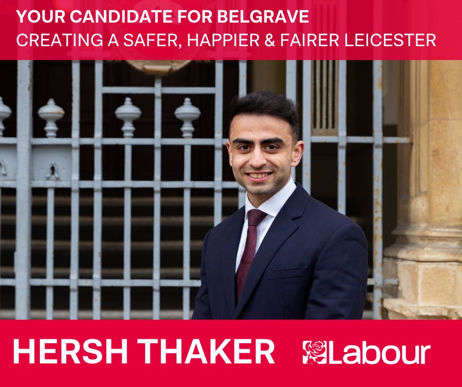 HershThaker's tweet photo. Honoured to be selected as a @Labour candidate for Belgrave for the upcoming local elections on the 4th of May. https://t.co/6WDKP2N1QP