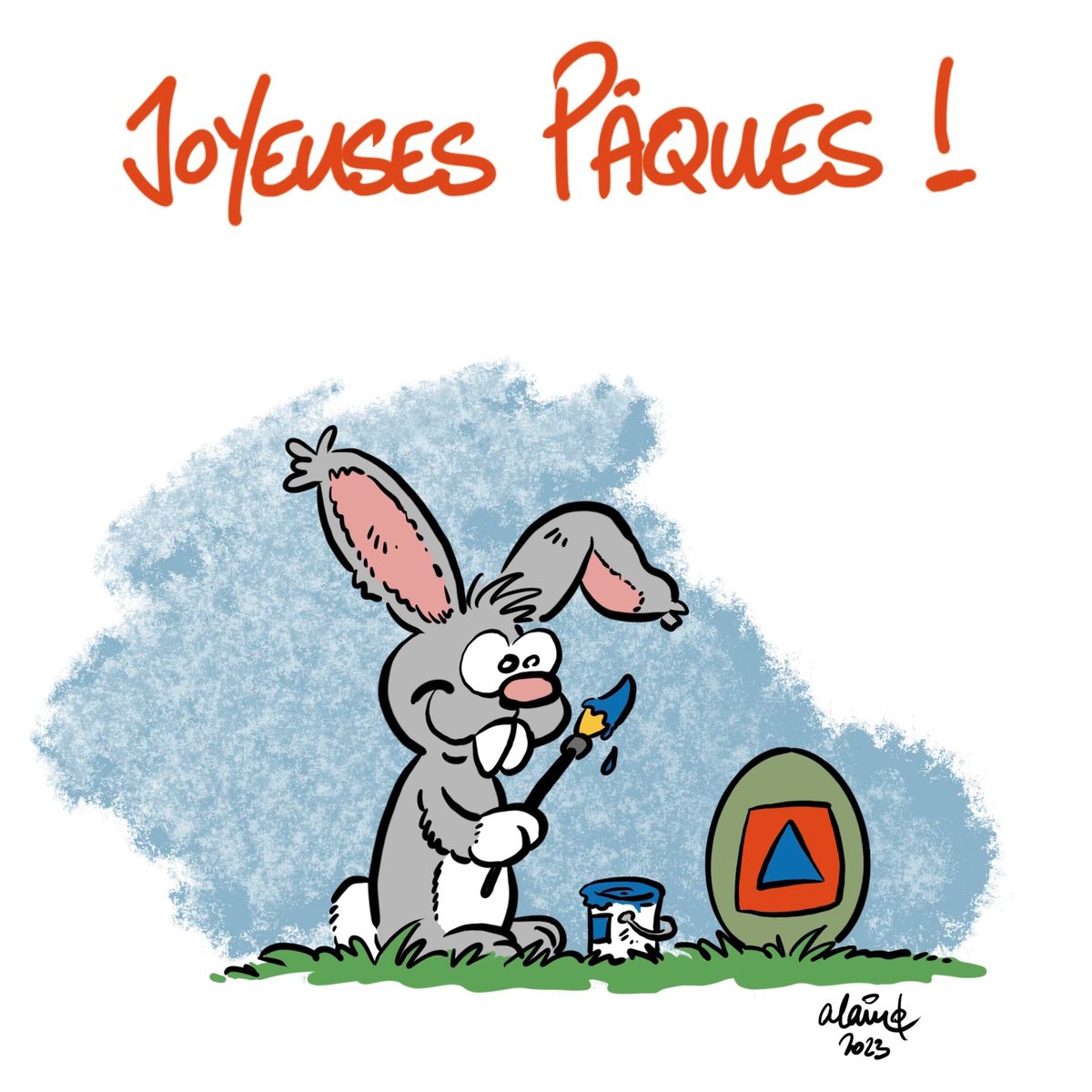 PCiVD's tweet photo. 🐰 La #Protectioncivilevaudoise vous souhaite de belles fêtes de Pâques et reste en mission pour vous entre deux chasses aux oeufs!
🎨 Alain Delaloye https://t.co/Rec4UFf48m