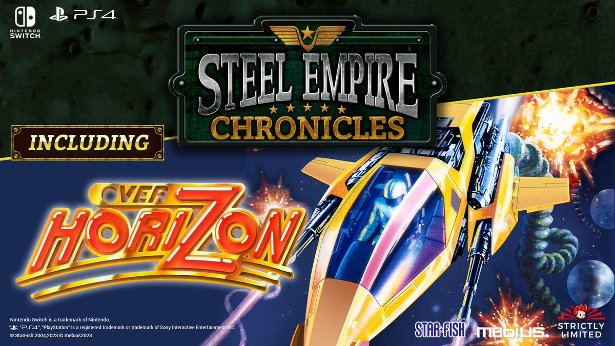 RealStrictlyLTD's tweet photo. ▪️ Steel Empire Chronicles ▪️
Incl. in the lim.ed. release and as a stand-alone retro cartridge, #OverHorizon is arguably one of the best NES/FC #shmups ever made. Enjoy varied levels, graphics bursting with charm and awesome gameplay! #Switch #PS4
▪️ https://t.co/Kcwrd5uTLs ▪️ https://t.co/2oL9DKuSDQ