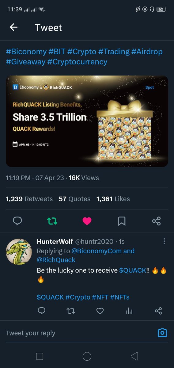 huntr2020's tweet photo. @A100888 @RichQuack All requirements done . Let's go! ♥️♥️⚡⚡ https://t.co/pgDUL8pE02