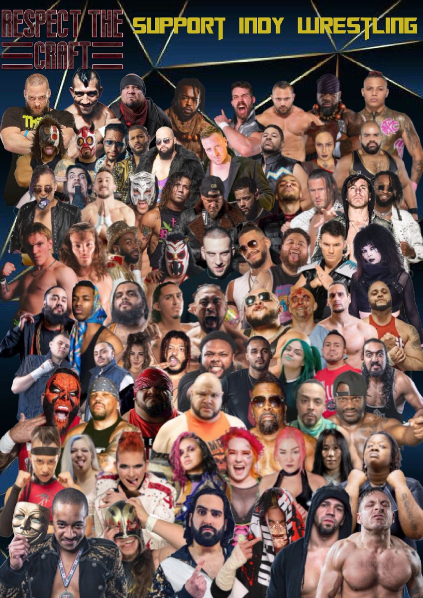 Instead of entertaining the negatives let’s continue to push the positives and support that independent wrestling is alive and strong. With that decided to make a graphic to continue to #SupportIndyWrestling featuring over 80 Amazing Talent.