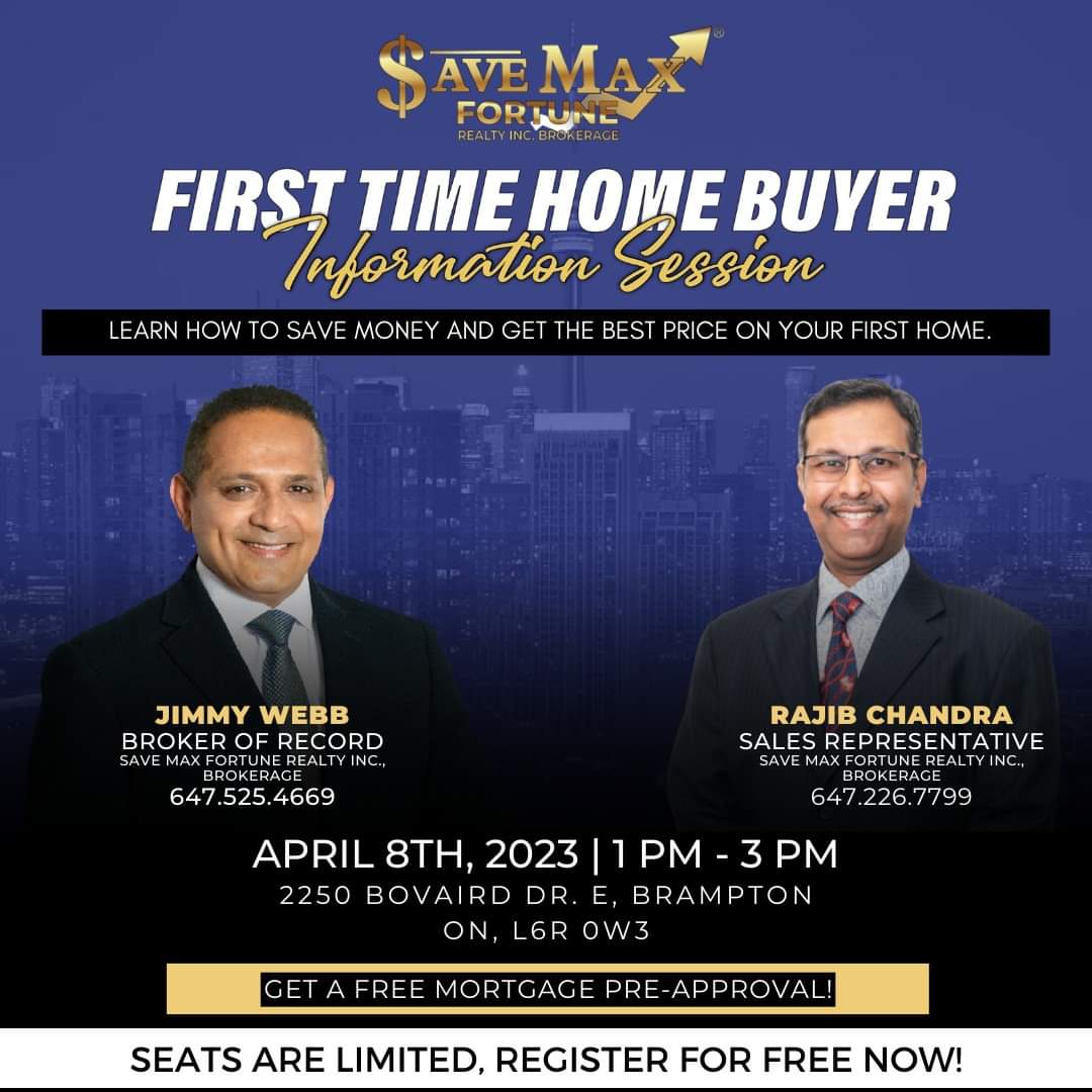 Attention: First Time Home Buyers
#Today 
#whattodothisweekend  #gtaproperties #investmentproperties  #firsttimehomebuyer #RealEstate #weekend #ICYMI #GTAREALESTATE #GTAPROPERTIES #savemax