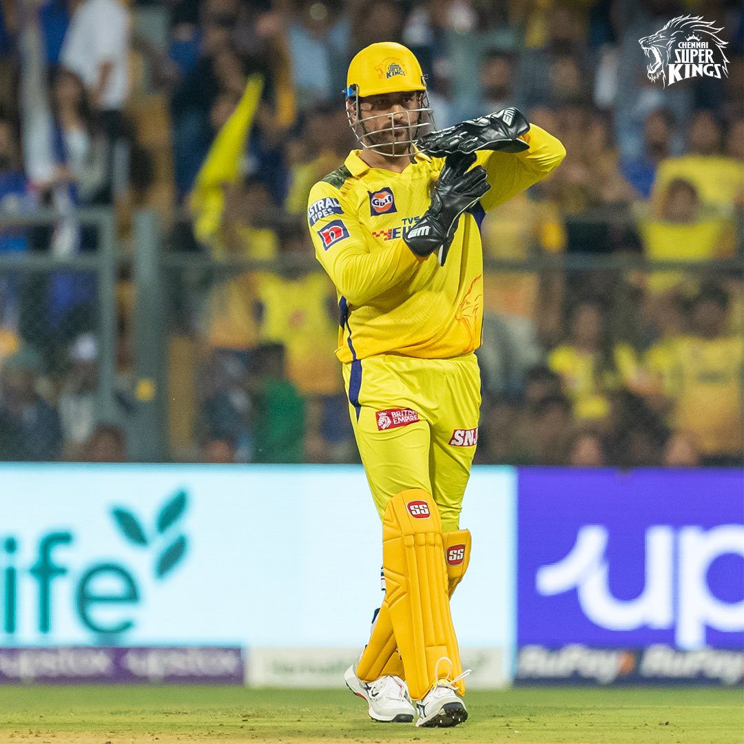 Chennai Super Kings (@chennaiipl) on Twitter photo Forever the trend! ๐ฅณ#DhoniReviewSystem
#MIvCSK #WhistlePodu #Yellove #IPL2023 ๐ฆ๐ <a href="/msdhoni/">Mahendra Singh Dhoni</a> Forever the trend! ๐ฅณ#DhoniReviewSystem
#MIvCSK #WhistlePodu #Yellove #IPL2023 ๐ฆ๐ <a href="/msdhoni/">Mahendra Singh Dhoni</a>