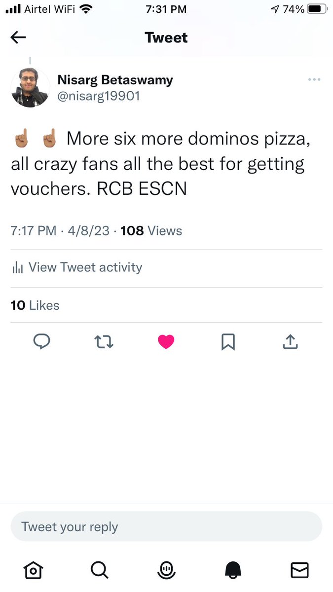 nisarg19901's tweet photo. @dominos_india I got the likes awaiting vouchers https://t.co/ESYoqTFVBi