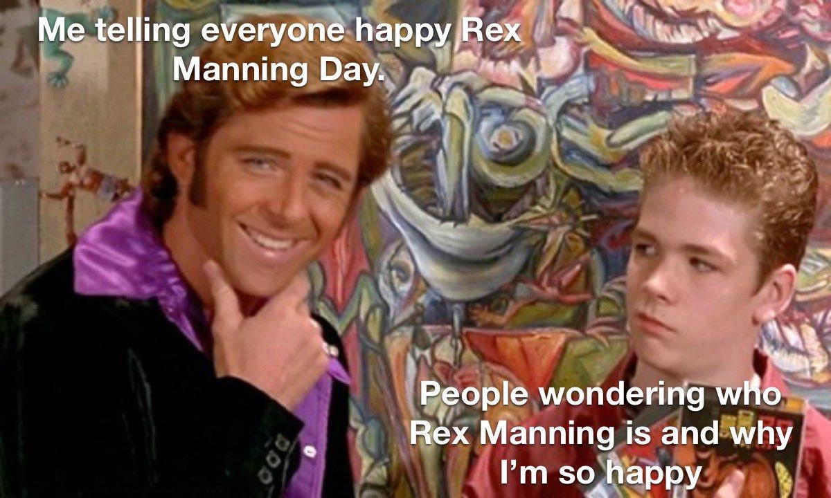 We mustn't dwell!!!

Happy #RexManningDay 👏🏻💜