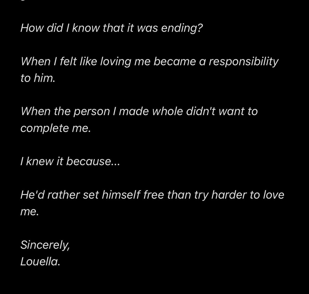 DIARY OF HOW'S. | 003

“HOW DID I KNOW IT WAS ENDING”