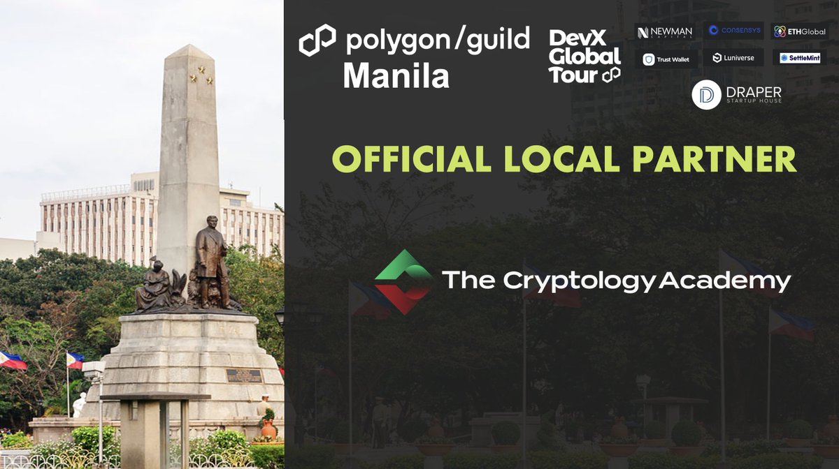 We're proud to announce our new community partnership with THE CRYPTOLOGY ACADEMY. As we look forward to our future events, follow us for updates on how we're making a difference in our community.

#PolygonGuildManila
#PolygonLabs
#FilipinoWeb3Community