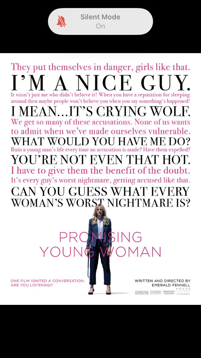 #PromisingYoungWoman is wickedly cathartic, a delightful treat of a woman challenging gender politics, and system embedded in patriarchy. It questions the idea of  ‘good guy’ who feels threatened when their ‘goodness’ crumbles in the face of a fierce woman.
#MustWatch
#Netflix