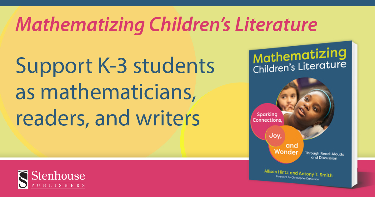 stenhousepub's tweet image. Transform story into a place for children to do their own mathematical wondering. When they begin to see math in stories, children also begin to notice math in vibrant ways in their world. 
#MathematizingChildrensLiterature @allisonhintz124 @smithant hubs.ly/Q01KB_lV0