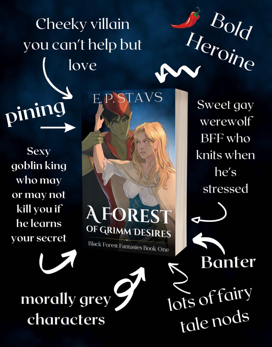 Coming May 18th 🎉

💠 a secret-stealing “Gretel” x the goblin king❤️

💠 a magic-addicted “Hansel” x the sweetest werewolf ever🌈

💠 a growing evil that preys on the forest inhabitants’ darkest desires💀

$1.99 when you preorder before May 1st 🖤🥀

mybook.to/AFOGD