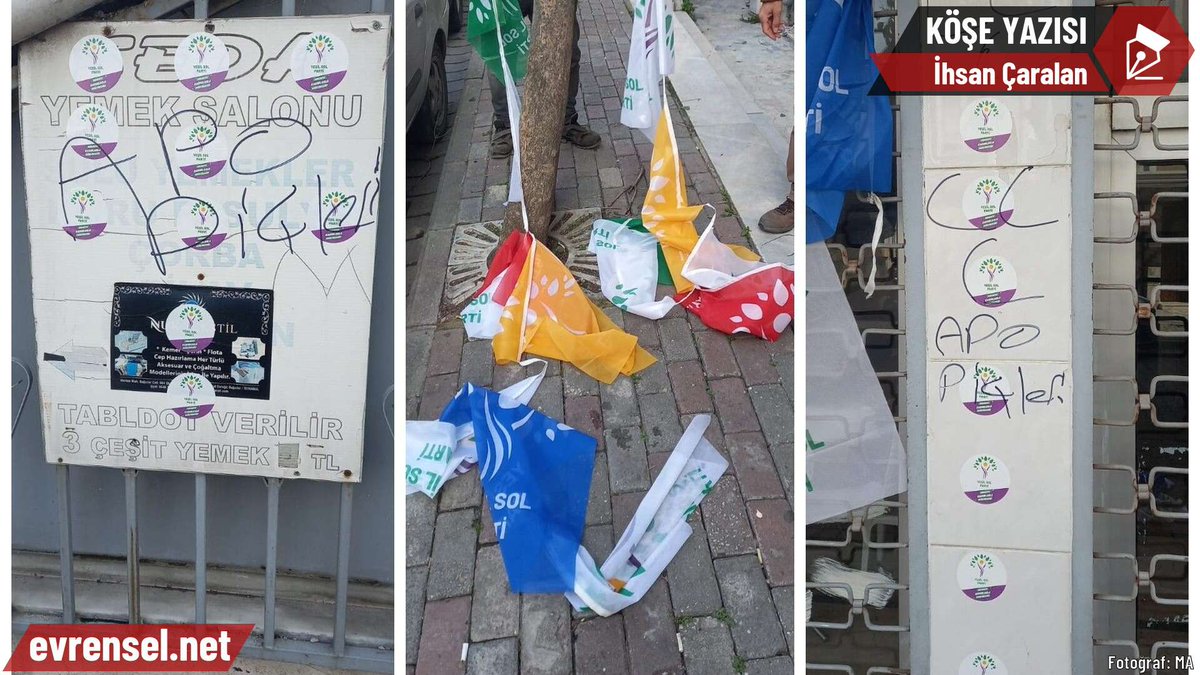 "Yeşil Sol Parti’ye yapılan saldırı, Yeşil Sol Parti’ye değil tüm muhalefete gözdağı amaçlıdır. Hatta daha ötesinde seçim güvenliğine de saldırıdır."

✒️ İhsan Çaralan yazdı
evrn.sl/Bpwu3t