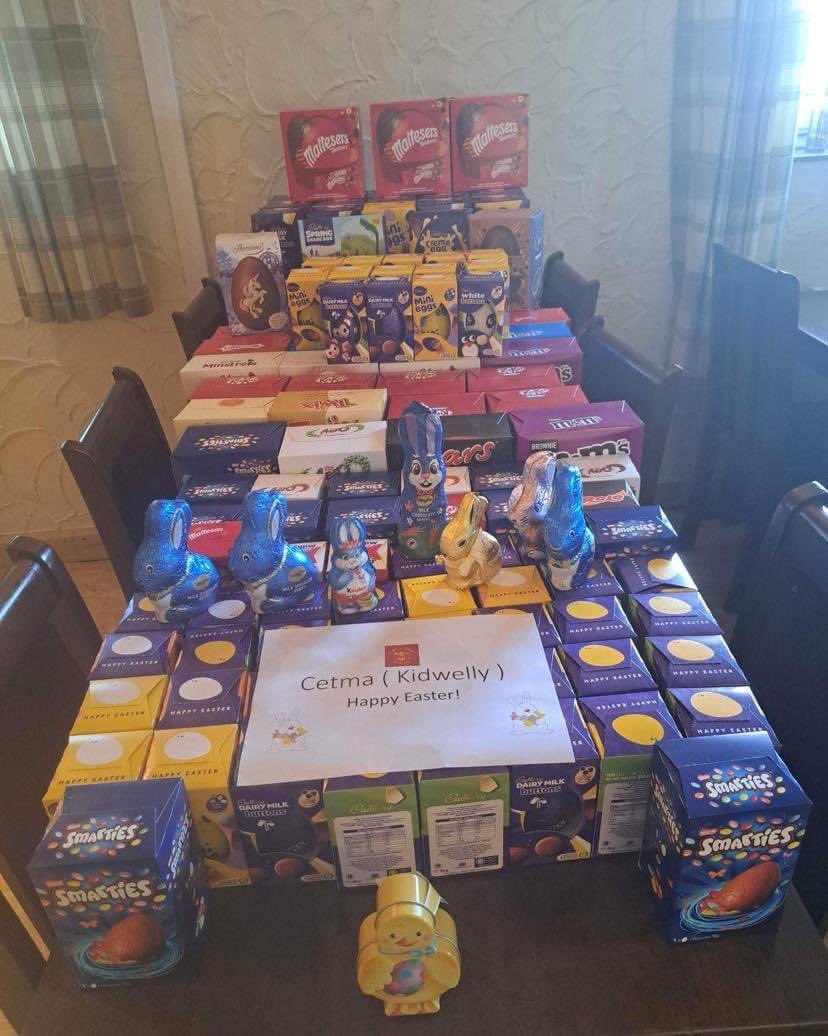 Thank you to the Colliers Pwll  for the donations of Easter eggs. 

The Foodbank will be closed on Good Friday and Easter Monday. 

#pbpfoodbank #pbppovertysupport #pbpwinterpovertysupport #cetma #cetmainthecommunity #cetmaynygymuned #Easter2023 #donations #EasterEggs