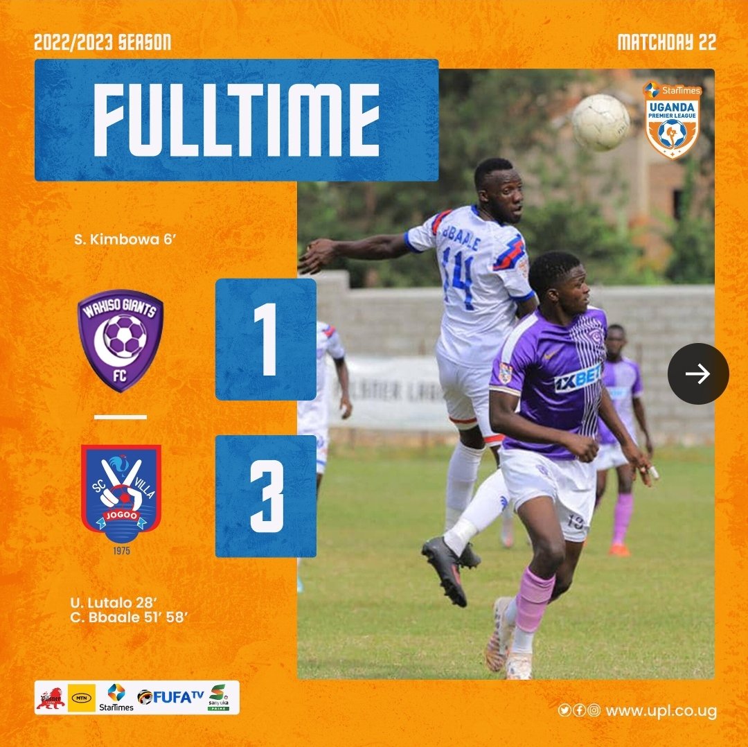 SC Villa's last six results in the Uganda Premier League. 

WIN
WIN
WIN
WIN
WIN
WIN

The Jogoos mean business.